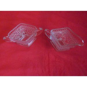 A Lovely Sugar & Creamer Set, Indiana Sandwich Gla